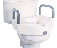 Platinum Health Premium Locking Raised Toilet Seat with Arms. Fits Most Round and Elongated Toilets.