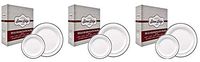 50 Classy Disposable Plastic Plates, 25 Pieces of 10.25 Inch and 25 Pieces of 7.5 Inch White Plates, Silver Trim (3-(Pack))