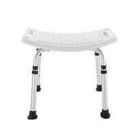 Bath Chair Shower Stool Elderly Shower Seat, Height Adjustable Non-Slip Bath Stool Aluminum Frame Disabled Bath Seat, Maximum Load 158KG Bathroom Wheelchair Aids Adjustable