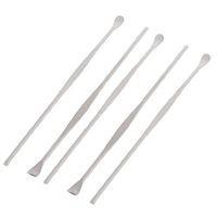 Demarkt Earpicks Silver Tone Metal Curette Ear Wax Remove Tool 5 Pcs