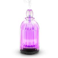 PET-SOMNIA Essential Oil Diffuser， Glass Aroma Diffusers Ultrasonic Cool Mist Humidifier with 7 Colors LED Light and Waterless Auto Shut-off for Home Office Bedroom SPA Yaga Baby