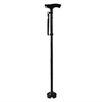 BEYOUR WALKER Adjustable Folding Cane with T Handle, LED Light, Black