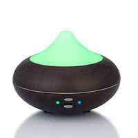 LeeKooLuu 210ML Onion USB humidifier Wood Grain Diffuser Ultrasonic Cool Mist Humidifier with 7 Color LED Lights for Bedroom Office Travel Desk