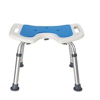 ZHAOYONGLI Bathing Aid for Bathroom Stool Lightweight Height Adjustable Aluminum Alloy Shower Stool Bathroom Seat (Color : B Non-Slip mats)