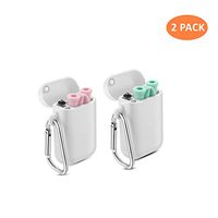 Collapsible Reusable Straws 2 Pack, Branger Portable Foldable Food-Grade Silicone Drinking Straws with White Case, Keychain and Cleaning Brush- for Travel, Household, Outdoor, Party (Pink & Green)