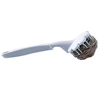 Hot!Ninasill Stainless Steel Steel Ball Wash Pot Brush with Handle Cleaning Ball Brush Kitchen Hood Cleaning Brush