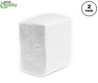 EcoQuality Low Fold Dispenser Napkins, 1-Ply,3 1/2 x 5 in, White 800/pk, Dispenser Napkin Refill, Everyday Napkins, Perfect for Restaurants, Diners, Bodegas & Home