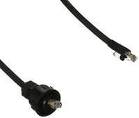 Hubbell HI615AE HI-IMPACT Series Patch Cord, CAT6, HI-IMPACT RJ45 to Standard RJ45, 15' Long, Black