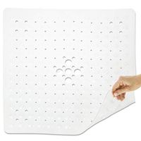 Vive Shower Stall Mat - Non Skid Bathtub Floor for Kids, Adults, Elderly - Square Bathroom Slipmat Bath Tub Suction Grip - Washable Non Slip, PVC