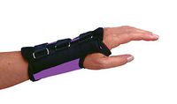 Rolyan Purple D-Ring Left Wrist Brace, Size Large Fits Wrists 7 .75" - 8.5", Wrist Brace 7 .5" Long with Straps and D-Ring Connectors to Secure and Stabilize Hands and Wrists and Provide Comfort