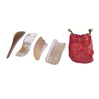 Gua Sha Scraping Massage Tool Natural Buffalo Horn Guasha Board Anti Aging Anti Wrinkle for Women 4pcs