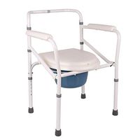 ZBYXZIGJ Folding Commode Chair Toilet Seat Bathroom Anti-Slip Adjustable Height Shower Stool Handicapped Person Potty Chair