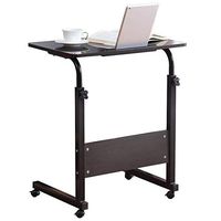 CBHLZ Adjustable Overbed Table,Medical Bedside Table Hospital Food Tray Rolling Laptop Desk,for Bed Sofa Hospital Reading Eating Cart Tray,Black