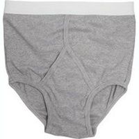 8090006ML - OPTIONS Mens Basic with Built-In Barrier/Support, Gray, Left-Side Stoma, Medium 36-38