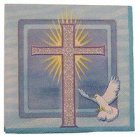 Special Blessings Blue Beverage Napkin 16ct