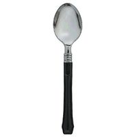 Amscan 436902.1 Classic Choice Premium Cutlery disposable-spoons, 6 3/4", Black