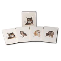 EartEarth Sky + Water - Peterson’s Owl Assortment Notecard Set - 8 Blank Cards with Envelopes (2 each of 4 styles)