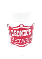 10 (16 Oz.) Styrofoam Party Cups Redneck Stemware - Printed Front & Back - White & Red