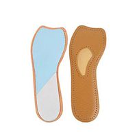SUPVOX 3/4 High Heel Insert Ladies Orthotic Insoles Massage Anti-Slip Breathable Leather Shoe Inserts for Women (Size L)