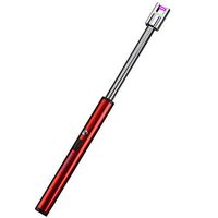 smallwoodi Electric Lighter,Outdoor Camping Cooking Portable Recharge Arch Lighter Pulse Igniter USB Electronic Igniter Windproof Kitchen Picnic Barbecue Arc Lighter Charging Hose Red