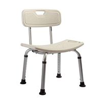 BINZHI Bathroom Shower Chair, Aluminum Alloy Non-Slip Waterproof Pregnant Woman Bathroom Shower Chair Height Adjustable Bedside Toilet (Color : White)