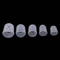 SOURBAN 15pcs Finger Protectors Silicone Finger Tips Rubber Protection Non-Stick Covers Gel Finger Cots for Hot Glue Gun Sewing Adhesives Scrapbooking Instrument,Transparent