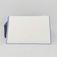 Hand Bordered Notes Bar Harbor Blue On Wasabi Kid Finish 100% Cotton