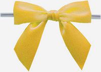 BAYWIND LTD; 3" Twist Tie Bows- 100pc (Yellow Gold)