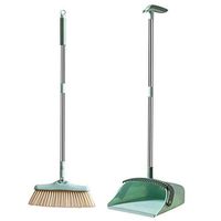 Broom and Dustpan Broom Set Broom set combination soft hair household broom sweeping hair Long Handled Dustpan and Brush Set wisp broom (Color : Beige)