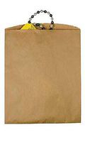 SSWBasics Large Natural Kraft Paper Merchandise Bags - 12”W x 15”H - Case of 1000