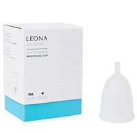 LEONA AIR Flow - Easy-to-Remove & Comfortable Fit Menstrual Cup - Reusable Period Cup - Feminine Hygiene Alternative - 100% Medical Grade Silicone - FDA Registered - USP Tested (S)