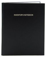 BookFactory Inventor's Notebook - 96 Pages (.25" Grid Format), 8" x 10", Black Cover, Smyth Sewn Hardbound (EPRIL-096-SGS-LKT5)