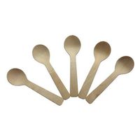 Chaoyue 100 Pcs Compostable Wooden Spoons Eco- Friendly Disposable Wood Spoons Cutlery Party Supplies For Any Graduation, Luau, Fiesta, Tea Party