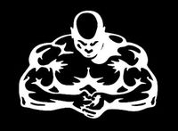 Makarios LLC Muscles Body Builder Cars Trucks Vans Walls Laptop MKR| White |5.5 x 4.25|MKR711