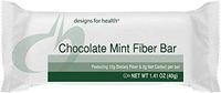 Designs for Health Chocolate Mint Fiber Bars - Food Bars with Prebiotics, 2 Net Carbs, 13g Fiber + Low Glycemic (18 Bars)