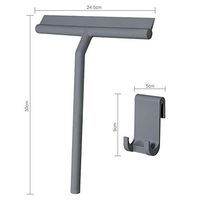 Squeegee for Shower Doors Long Handle Glass Artifact Gray Silicone Scraping Window Washer Bathroom Toilet Cleaning Wiper Scraper for Bathroom, Window and Car Glass ( Color : Gray , Size : One size )
