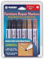 Set of 6 Assorted Furniture Repair Markers Stain Scratch Floor Pens, Pack of 5