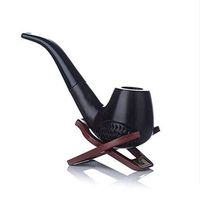 Ebony Tobacco Pipe Vintage Retro Filter Tobacco Pipe Curved Men's Smoking Accessories