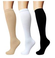 Squeezy Compression Energy Socks (3 Pairs) Stocking for Women and Men, Flight, Travel (Variety 1, XXL)