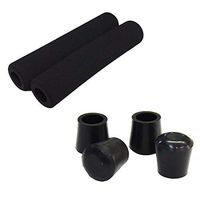 Freshore Cane Rubber Leg Tip (4 pcs/Pack) + Sponge (2 pcs/Pack), 0.59" Inside Diameter x 1" H Rubber tip