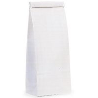 Sophie's Favors 1 lb White Tin Tie Coffee Bags - 4 1/4in. X 2 1/2in. X 10 1/2in. - Pack of 800