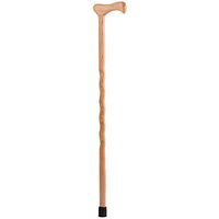 Handcrafted Wood Walking Cane - Made in the USA by Brazos - Twisted Oak or Ash - Natural - 37 Inches