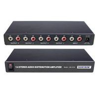 1:4 SHINYBOW STEREO AUDIO DISTRIBUTION AMPLIFIER SPLITTER