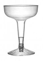 25-2 Pc Party Clear Plastic Champagne Glasses 4 oz