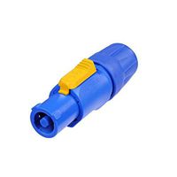 Neutrik NAC3FCA AC 20A PowerCon Lockable Cable Connector, Power-In, Screw Terminals, Blue (2 Pack)