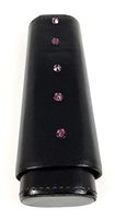 Aficionada Style 2 Cigar Leather Case with Amethyst Swarovski Crystals