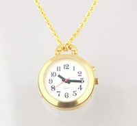 1 Button Pendant Talking Watch - Gold With 27" Chain
