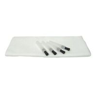 Sparkle Bright All-Natural Jewelry Cleaner - Accessories Cleaning KIT - Small Detail Brushes (Pkg. of 4) & 100% Soft Cotton Flannel Drying/Polishing Cloth (1 Cloth)