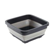 RPMDM Folding Washbasin Retractable Household Wash Foam Foot Portable Plastic Travel Outdoor Car Laundry Washing Basin Plastic washbasin (Color : Black Grey)