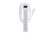 Surge Protector Power Strip with (6) 15A Outlets and 6ft Cord,